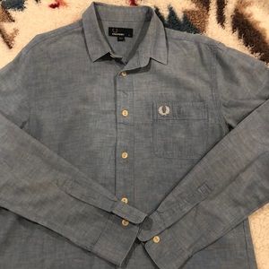 Fred Perry Mens Chambray Shirt sz M